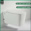 New European Pulse Solenoid Wc Ceramic Wall Hung Smart Toilet